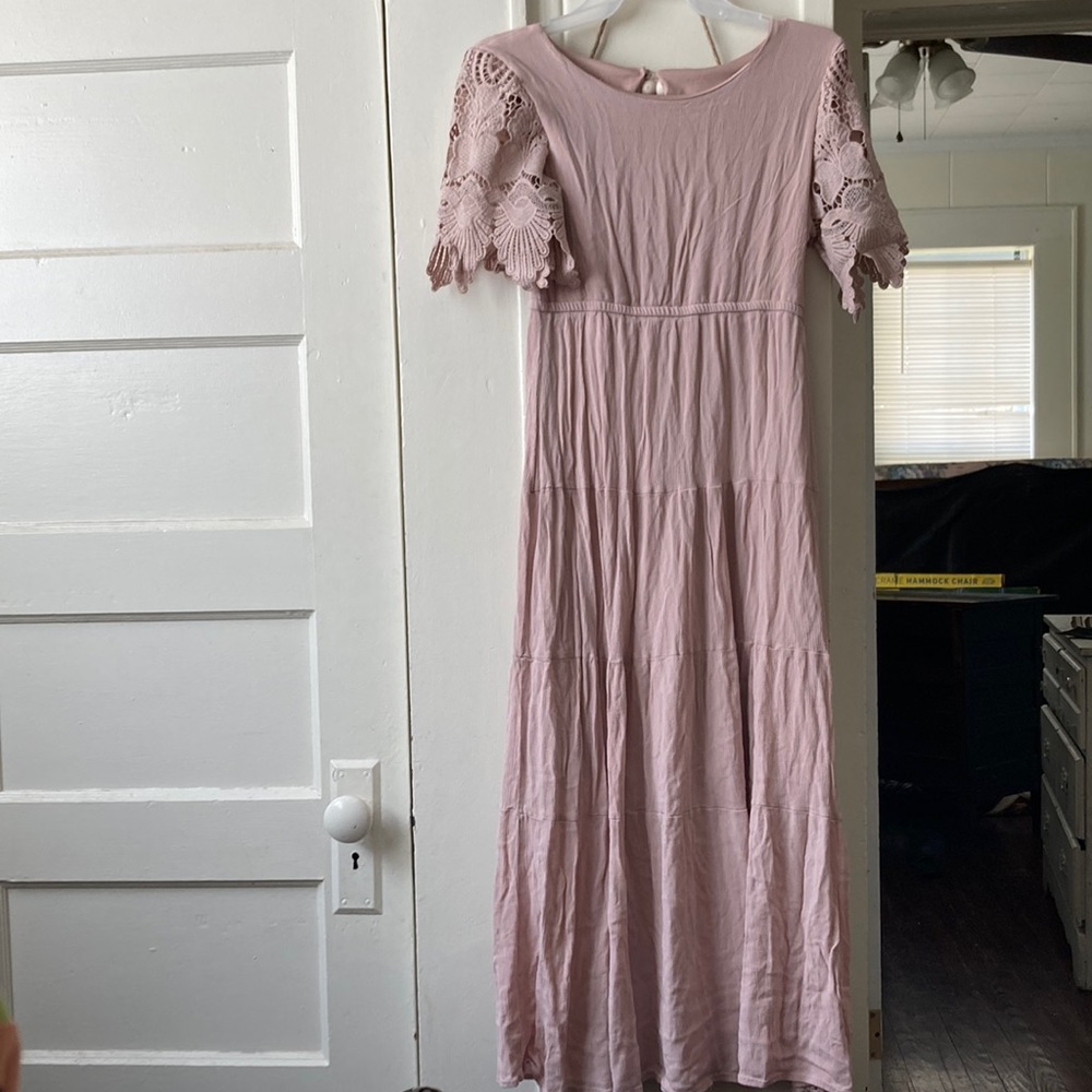 Pink long sleeve dress